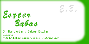 eszter babos business card